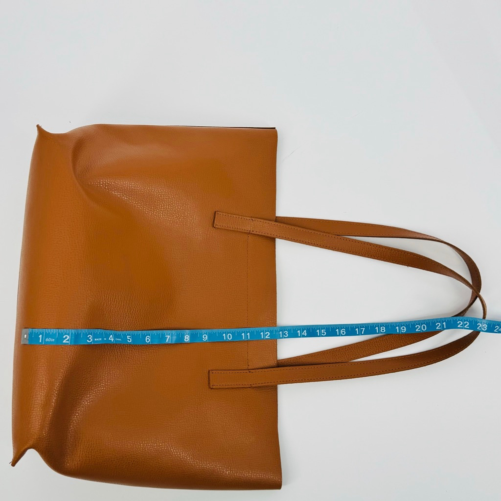 Mark & Graham Everyday Italian Leather Tote Bag in Camel - Picture 9 of 9